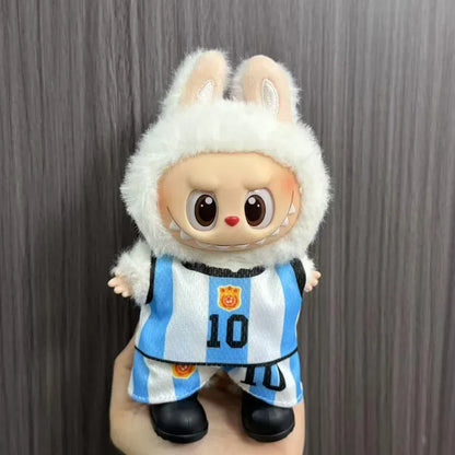 Anime Labubu Doll Clothes Football basketball jerseys Labubu Idol V1 V2 Dolls Clothing Accessories 15/17cm Plush Doll Universal Anime Labubu Doll Clothes Football basketball jerseys Labubu Idol V1 V2 Dolls Clothing Accessories 15/17cm Plush Doll Universal