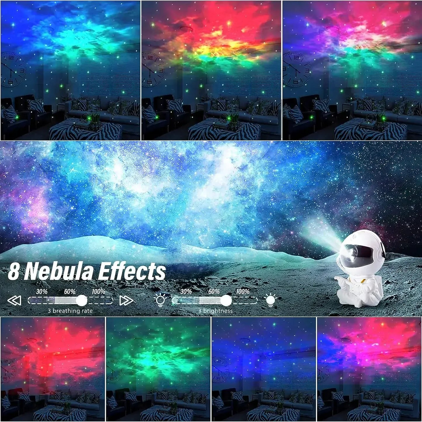 Astronaut Galaxy Projector 8 Color Nebula & Galaxy Night Light Astronaut Galaxy Projector 8 Color Nebula & Galaxy Night Light