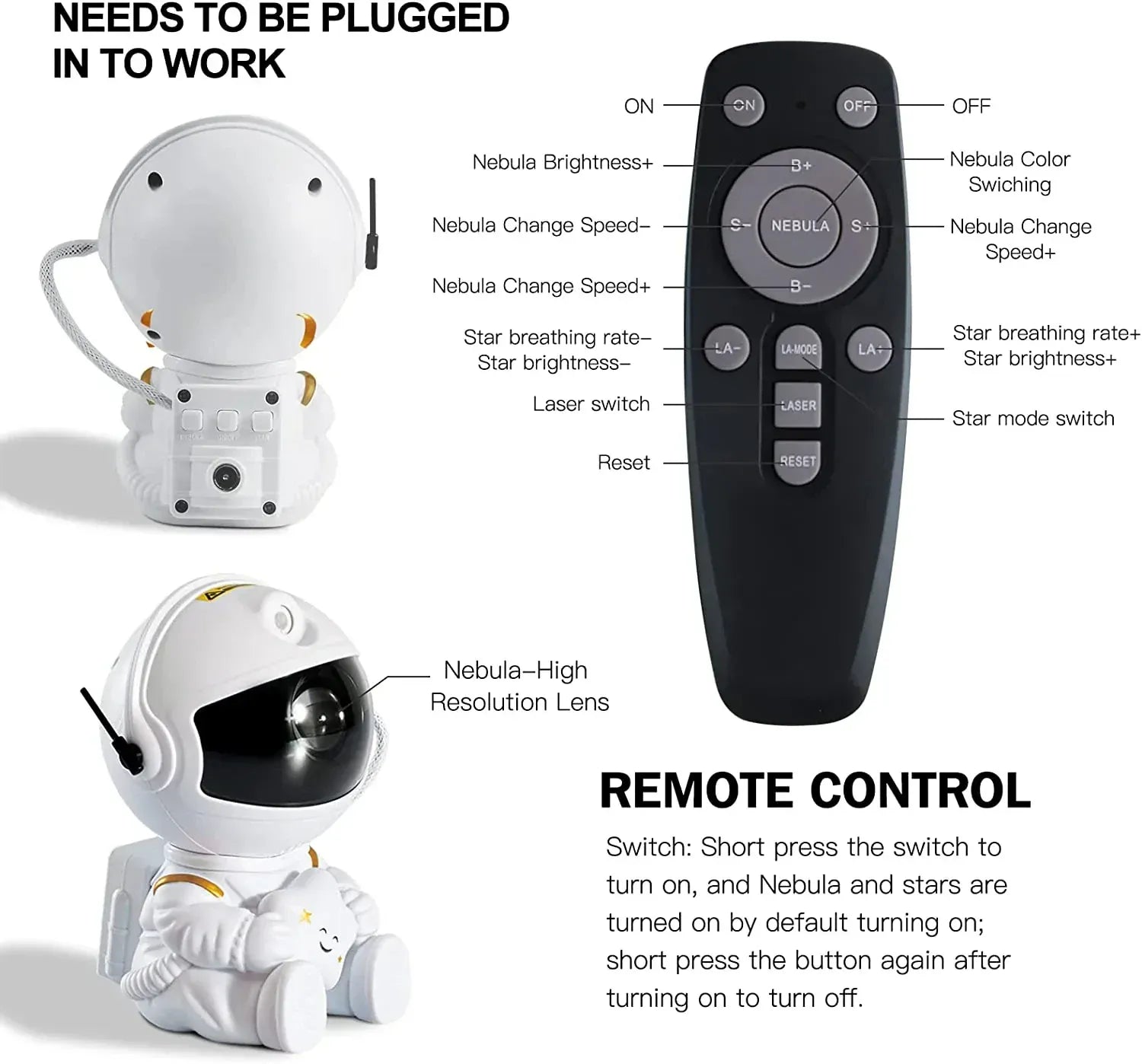 Astronaut Galaxy Projector 8 Color Nebula & Galaxy Night Light Astronaut Galaxy Projector 8 Color Nebula & Galaxy Night Light