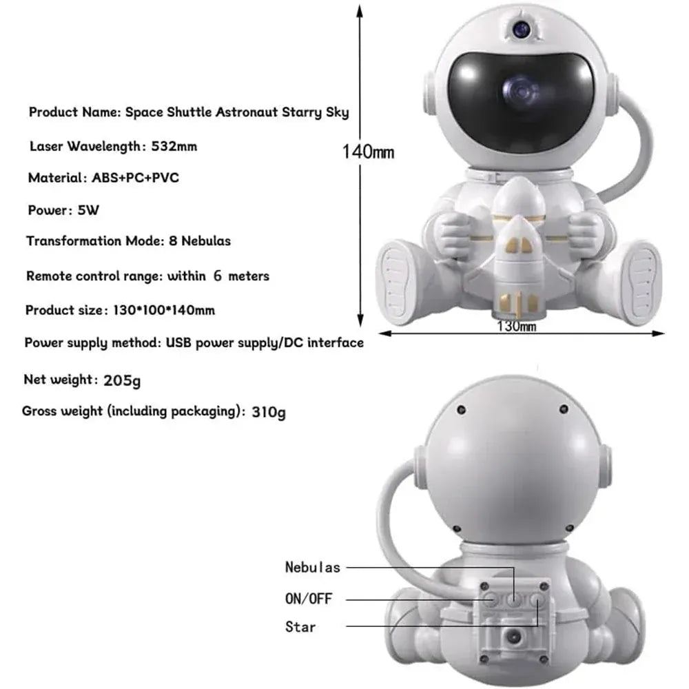 Astronaut Galaxy Projector 8 Color Nebula & Galaxy Night Light Astronaut Galaxy Projector 8 Color Nebula & Galaxy Night Light