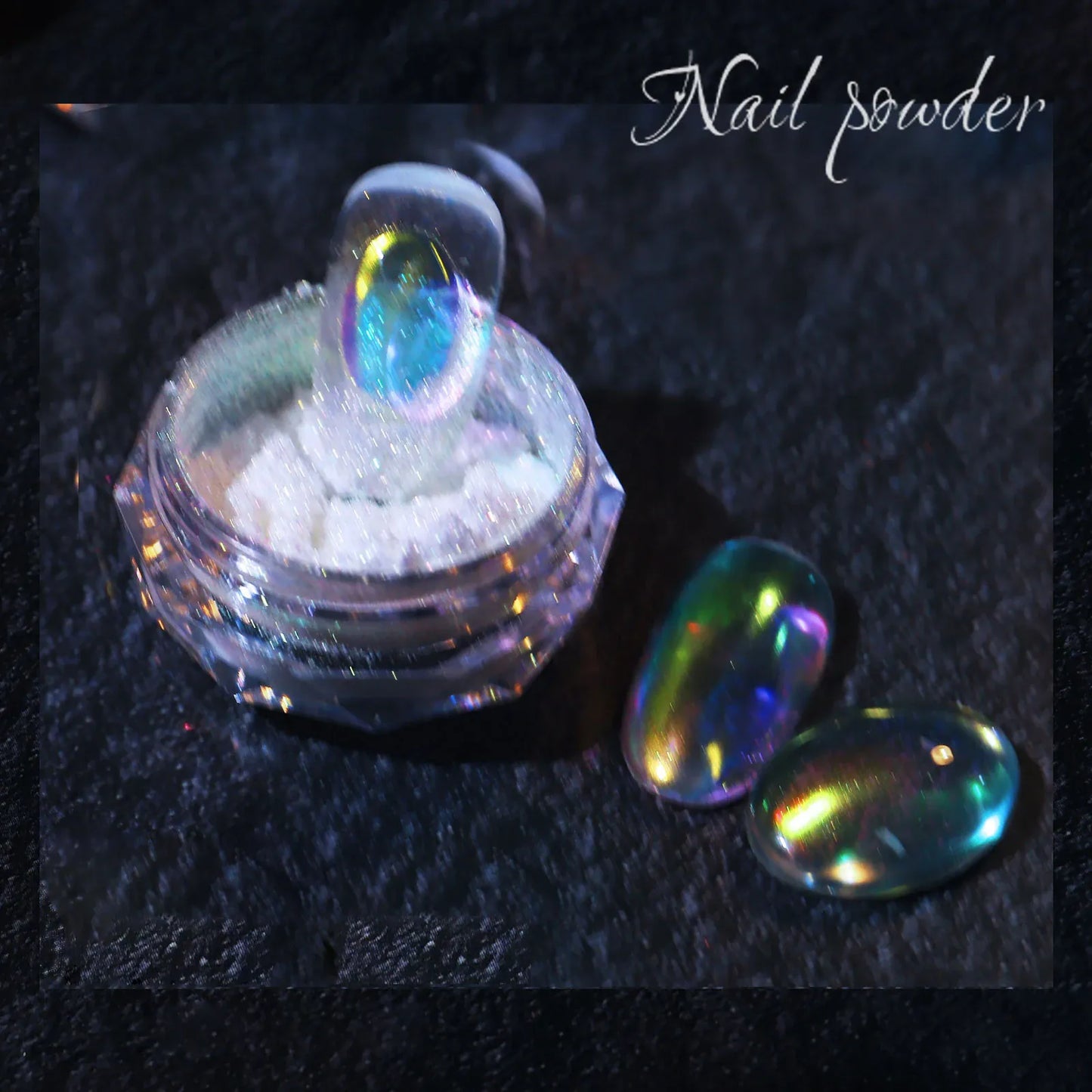 Aurora Chrome Nail Glitter Powder | Rainbow Mirror Laser Pigment for Nail Art Aurora Chrome Nail Glitter Powder — Rainbow Mirror & Laser Gel Pigment for Nail Art