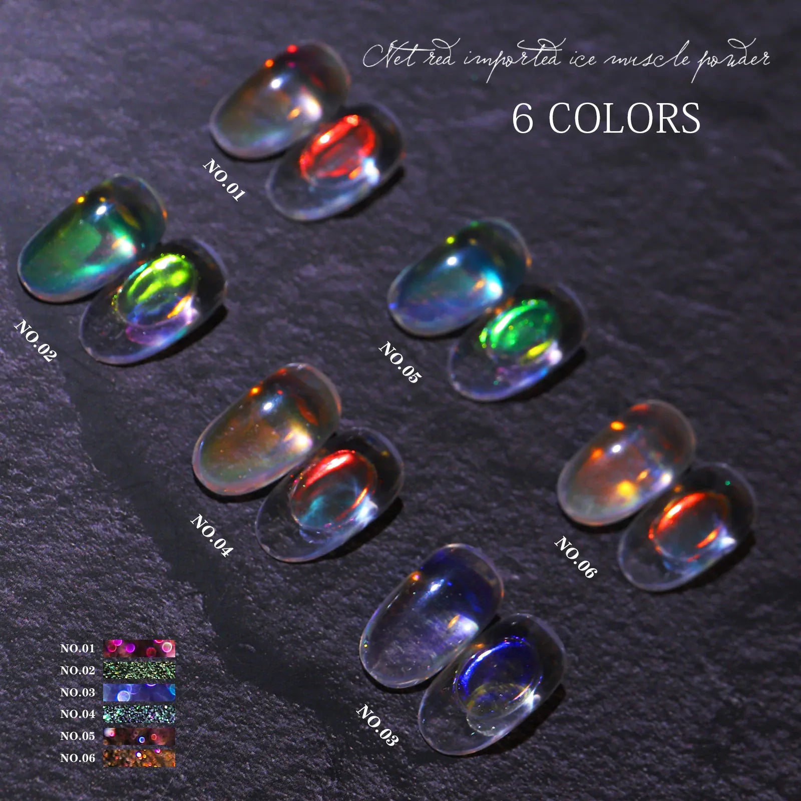 Aurora Chrome Nail Glitter Powder | Rainbow Mirror Laser Pigment for Nail Art Aurora Chrome Nail Glitter Powder — Rainbow Mirror & Laser Gel Pigment for Nail Art