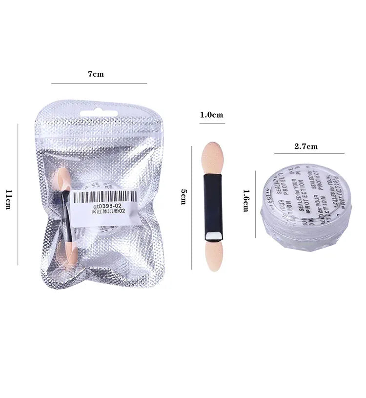 Aurora Chrome Nail Glitter Powder | Rainbow Mirror Laser Pigment for Nail Art Aurora Chrome Nail Glitter Powder — Rainbow Mirror & Laser Gel Pigment for Nail Art