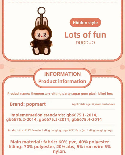 Authentic Pop Mart THE MONSTERS LABUBU Sitting Party Blind Box Figurine Pendant Authentic Pop Mart THE MONSTERS LABUBU Sitting Party Blind Box Figurine Pendant