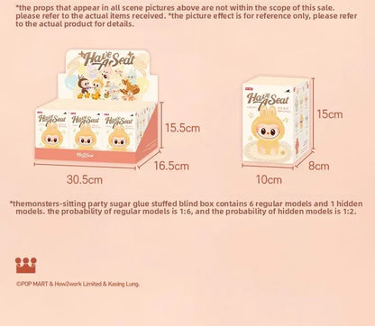 Authentic Pop Mart THE MONSTERS LABUBU Sitting Party Blind Box Figurine Pendant Authentic Pop Mart THE MONSTERS LABUBU Sitting Party Blind Box Figurine Pendant