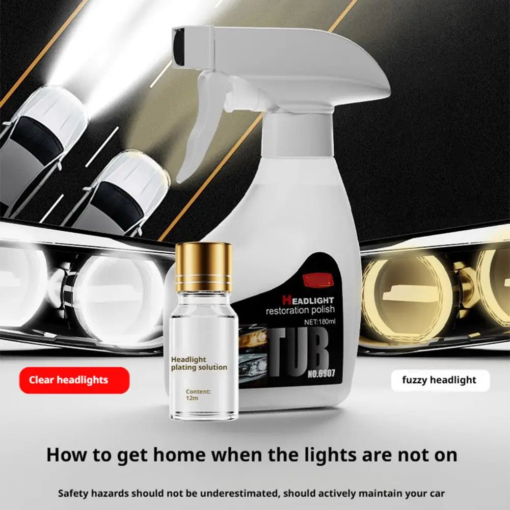 Automotive Headlight Restorer Headlight Refurbishment And Repair Fluid Kit Headlight Polishing Restoration Cleaning Tool Automotive Headlight Restorer Headlight Refurbishment And Repair Fluid Kit Headlight Polishing Restoration Cleaning Tool