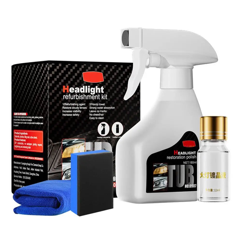 Automotive Headlight Restorer Headlight Refurbishment And Repair Fluid Kit Headlight Polishing Restoration Cleaning Tool Automotive Headlight Restorer Headlight Refurbishment And Repair Fluid Kit Headlight Polishing Restoration Cleaning Tool
