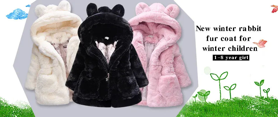 Baby Girls Warm Winter Coats Thick Faux Fur Fashion Kids Hooded Jacket Coat for Girl Outerwear Children Clothing 2 3 4 6 7 Years Baby Girls Warm Winter Coats Thick Faux Fur Fashion Kids Hooded Jacket Coat for Girl Outerwear Children Clothing 2 3 4 6 7 Years