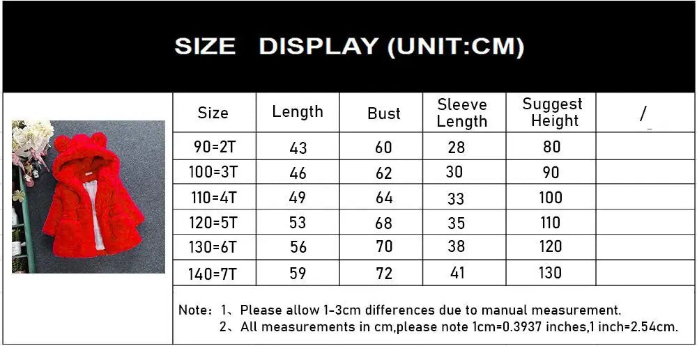 Baby Girls Warm Winter Coats Thick Faux Fur Fashion Kids Hooded Jacket Coat for Girl Outerwear Children Clothing 2 3 4 6 7 Years Baby Girls Warm Winter Coats Thick Faux Fur Fashion Kids Hooded Jacket Coat for Girl Outerwear Children Clothing 2 3 4 6 7 Years