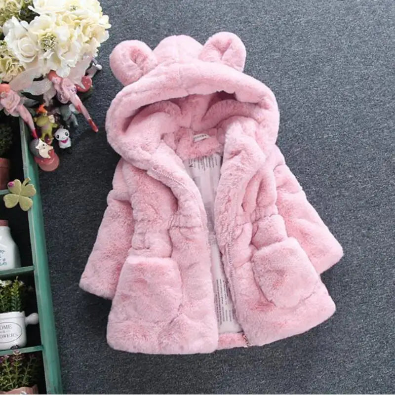 Baby Girls Warm Winter Coats Thick Faux Fur Fashion Kids Hooded Jacket Coat for Girl Outerwear Children Clothing 2 3 4 6 7 Years Baby Girls Warm Winter Coats Thick Faux Fur Fashion Kids Hooded Jacket Coat for Girl Outerwear Children Clothing 2 3 4 6 7 Years