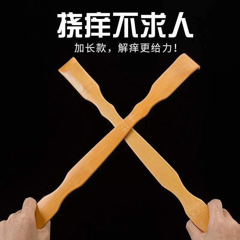 Bamboo Back Scratcher with Massage Roller | Wahooly Bamboo Back Scratcher with Massage Roller | Long-Reach Design