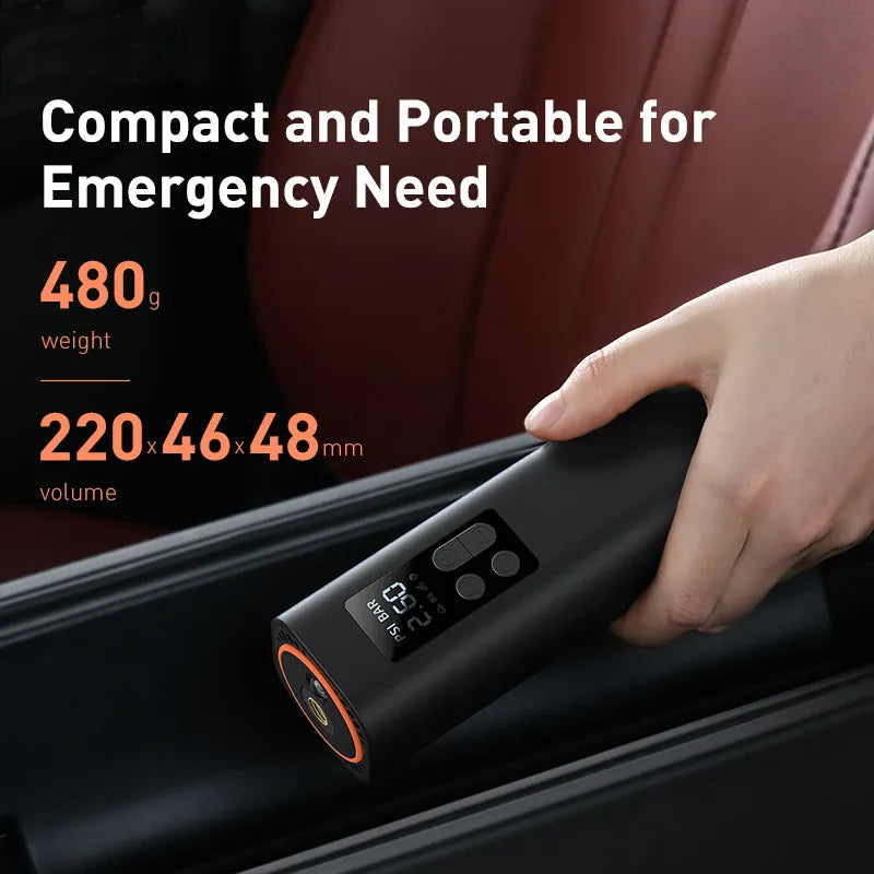 Baseus Mini Tire Inflator 12V 150PSI – Smart Digital Air Compressor for Cars | Wahooly Baseus Mini Tire Inflator – 12V 150PSI Smart Digital Air Compressor, Inflates 4 Tires in 25 Min