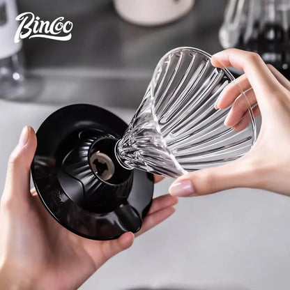 Bincoo Coffee Filter Cup Smart Filter Glass Filter Hand Brew Funnel with Stirrer Coffee Utensil Espresso Cold Brew Reusable Cone Bincoo Coffee Filter Cup Smart Filter Glass Filter Hand Brew Funnel with Stirrer Coffee Utensil Espresso Cold Brew Reusable Cone