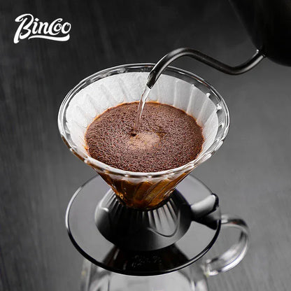Bincoo Coffee Filter Cup Smart Filter Glass Filter Hand Brew Funnel with Stirrer Coffee Utensil Espresso Cold Brew Reusable Cone Bincoo Coffee Filter Cup Smart Filter Glass Filter Hand Brew Funnel with Stirrer Coffee Utensil Espresso Cold Brew Reusable Cone