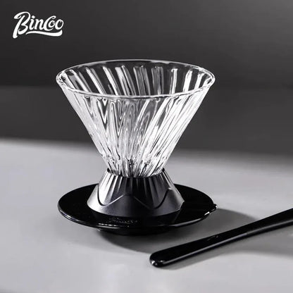 Bincoo Coffee Filter Cup Smart Filter Glass Filter Hand Brew Funnel with Stirrer Coffee Utensil Espresso Cold Brew Reusable Cone Bincoo Coffee Filter Cup Smart Filter Glass Filter Hand Brew Funnel with Stirrer Coffee Utensil Espresso Cold Brew Reusable Cone