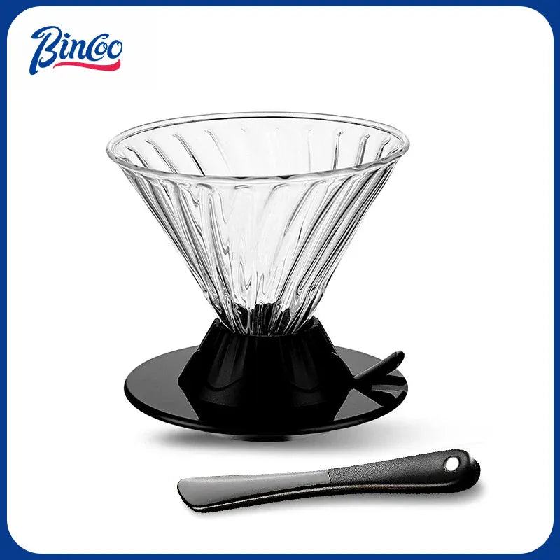 Bincoo Coffee Filter Cup Smart Filter Glass Filter Hand Brew Funnel with Stirrer Coffee Utensil Espresso Cold Brew Reusable Cone Bincoo Coffee Filter Cup Smart Filter Glass Filter Hand Brew Funnel with Stirrer Coffee Utensil Espresso Cold Brew Reusable Cone
