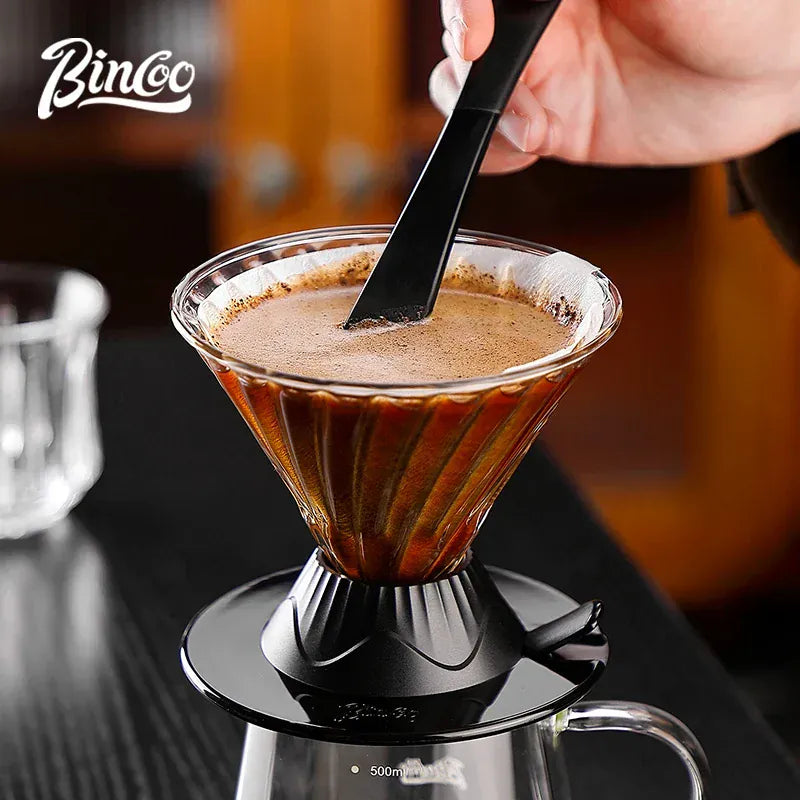Bincoo Coffee Filter Cup Smart Filter Glass Filter Hand Brew Funnel with Stirrer Coffee Utensil Espresso Cold Brew Reusable Cone Bincoo Coffee Filter Cup Smart Filter Glass Filter Hand Brew Funnel with Stirrer Coffee Utensil Espresso Cold Brew Reusable Cone