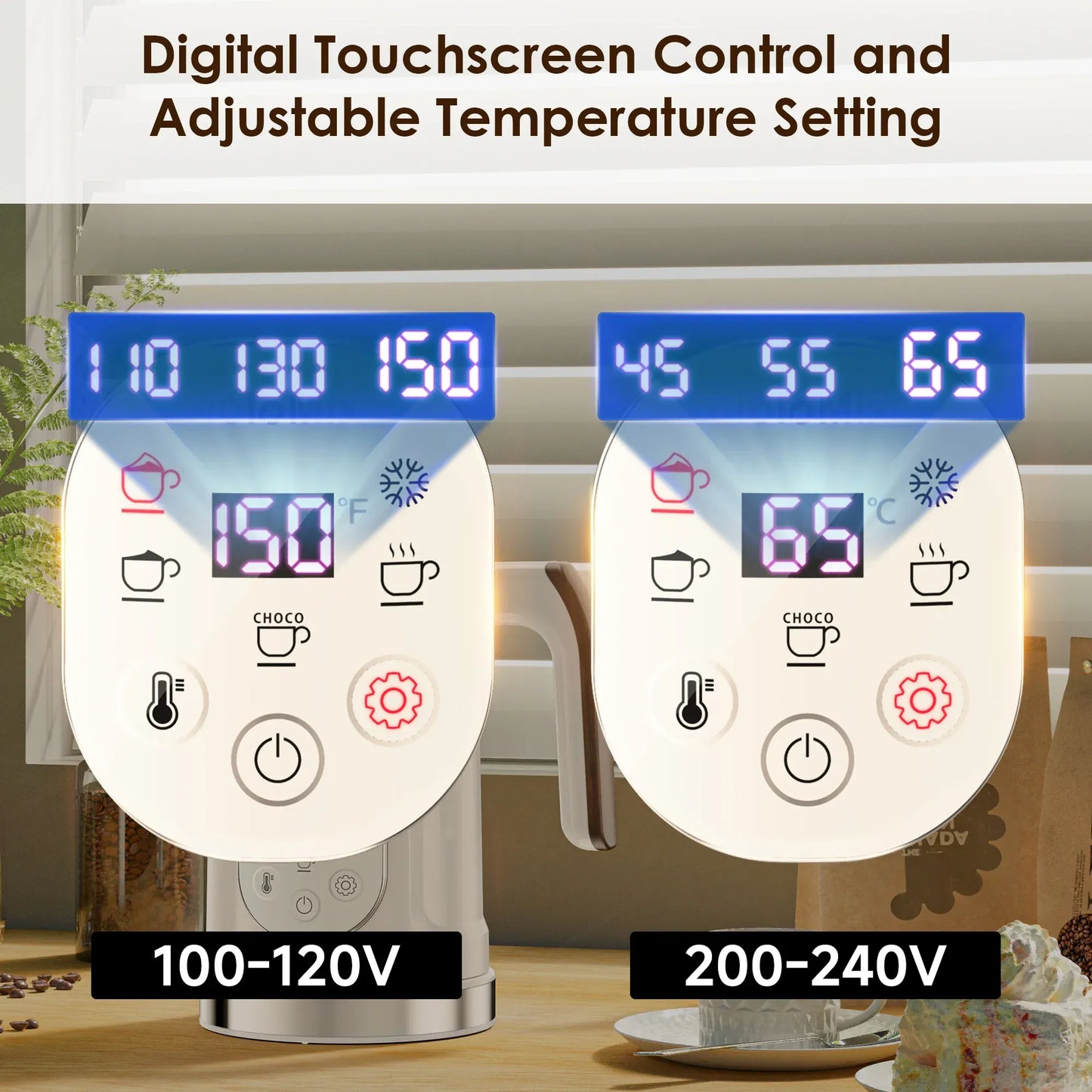 BioloMix 5-in-1 Milk Frother with Upgraded LED Display Touch Screen - Hot And Cold Foam Maker Milk Warmer for Coffee Latte BioloMix 5-in-1 Milk Frother with Upgraded LED Display Touch Screen - Hot And Cold Foam Maker Milk Warmer for Coffee Latte