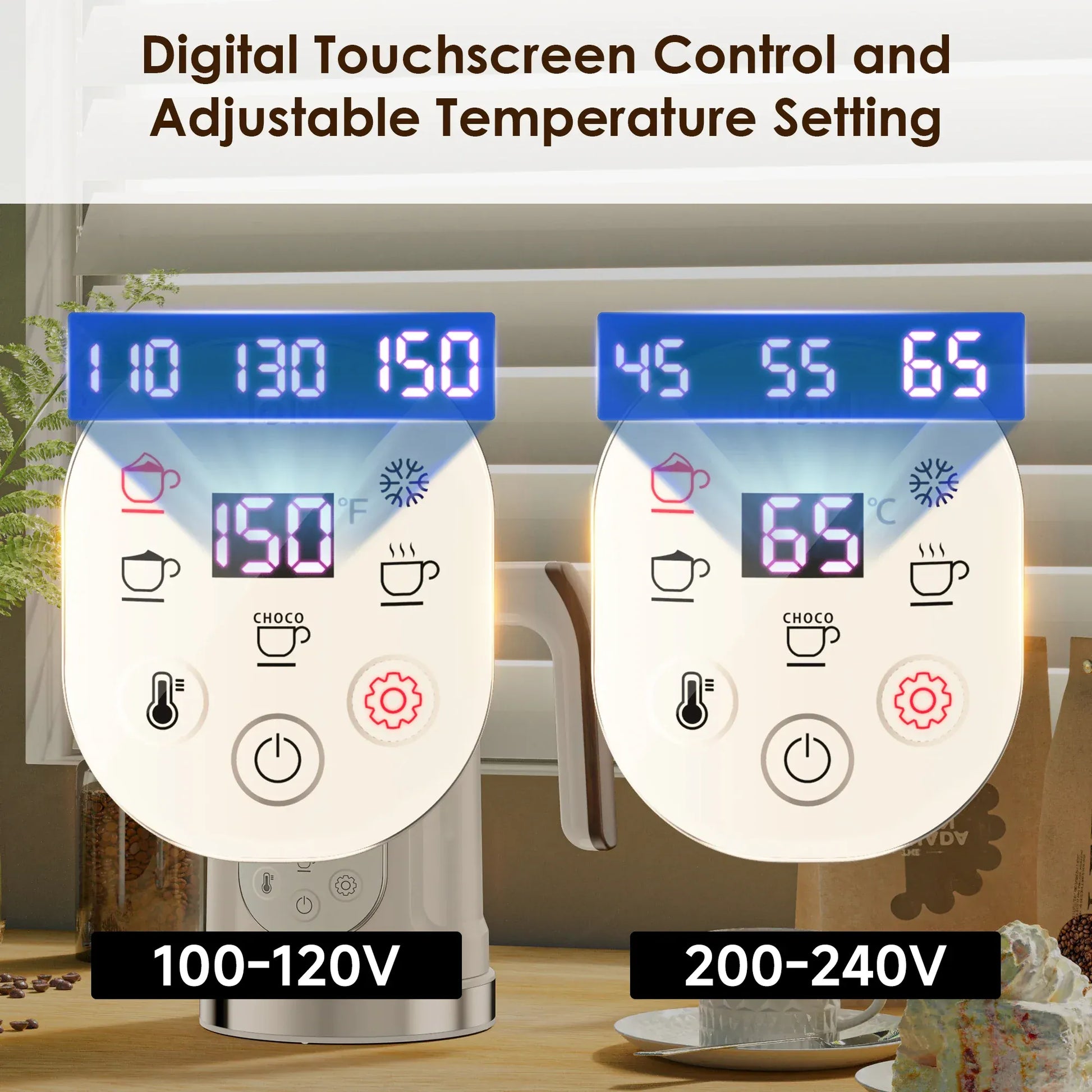 BioloMix 5-in-1 Milk Frother with Upgraded LED Display Touch Screen - Hot And Cold Foam Maker Milk Warmer for Coffee Latte BioloMix 5-in-1 Milk Frother with Upgraded LED Display Touch Screen - Hot And Cold Foam Maker Milk Warmer for Coffee Latte