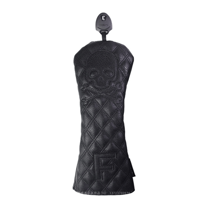 Black PU Leather Golf Club Headcovers Black PU Leather Golf Club Headcovers