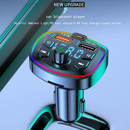 Bluetooth 5.0 FM Transmitter for Car – Dual USB Charger, Hands-Free Mic & MP3 | Wahooly Bluetooth 5.0 FM Transmitter for Car – Dual USB Charger, Hands-Free Mic & MP3 Player