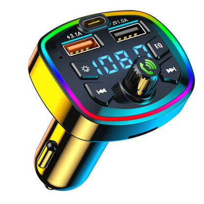 Bluetooth 5.0 FM Transmitter for Car – Dual USB Charger, Hands-Free Mic & MP3 | Wahooly Bluetooth 5.0 FM Transmitter for Car – Dual USB Charger, Hands-Free Mic & MP3 Player