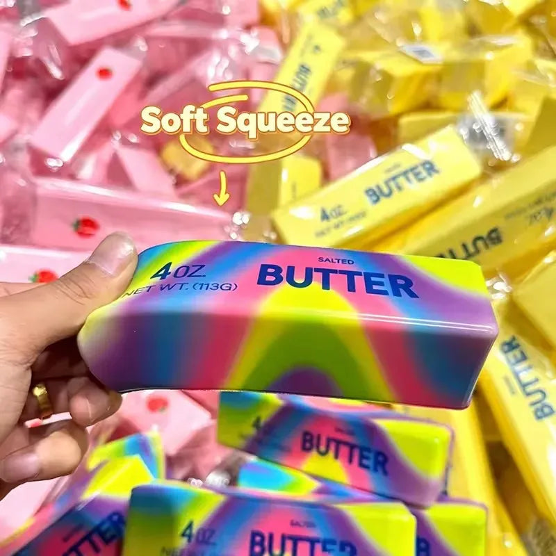 Butter Squishy Squeeze Fidget Toy | Super Soft Moist Stick | Chocolate, Strawberry & More Styles Butter Squishy Squeeze Toy — Super Soft Moist Fidget Stick | Chocolate, Butter, Strawberry & More