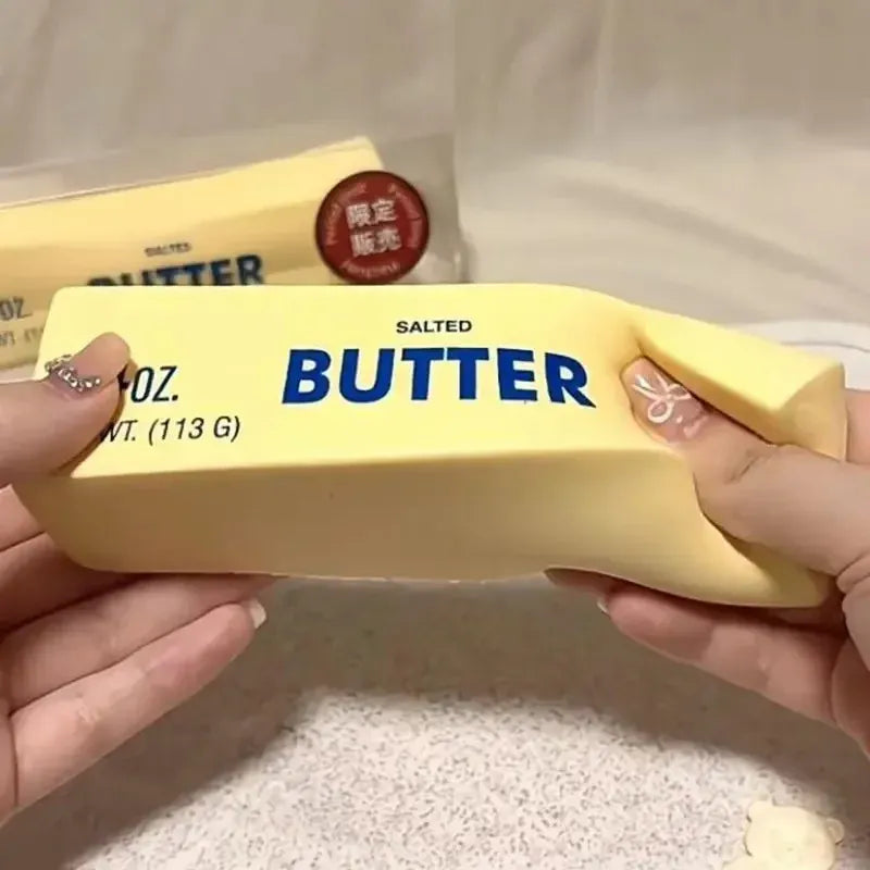 Butter Squishy Stick Fidget Toy | Soft Slow-Rising Stress Relief Squeeze Toy | Realistic Food Squishy Butter Squishy Stick — Super Soft Slow-Rising Fidget Toy | Realistic Food Squeeze Toy for Stress Relief