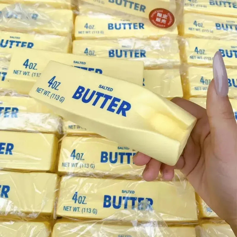 Butter Squishy Stick Fidget Toy | Soft Slow-Rising Stress Relief Squeeze Toy | Realistic Food Squishy Butter Squishy Stick — Super Soft Slow-Rising Fidget Toy | Realistic Food Squeeze Toy for Stress Relief