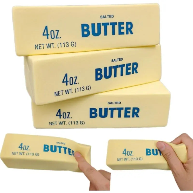 Butter Squishy Stick Fidget Toy | Soft Slow-Rising Stress Relief Squeeze Toy | Realistic Food Squishy Butter Squishy Stick — Super Soft Slow-Rising Fidget Toy | Realistic Food Squeeze Toy for Stress Relief