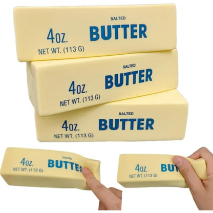 Butter Squishy Stick Fidget Toy | Soft Slow-Rising Stress Relief Squeeze Toy | Realistic Food Squishy Butter Squishy Stick — Super Soft Slow-Rising Fidget Toy | Realistic Food Squeeze Toy for Stress Relief