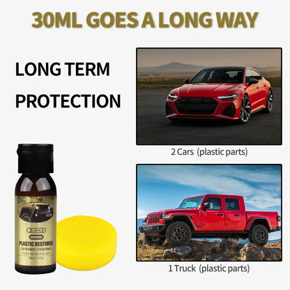 Car Plastic Restorer Ceramic Coating 2-3 Years Long-Lasting Protect Repair Whitening Black Shine Plastic Trim & Rubber Care Car Plastic Restorer Ceramic Coating 2-3 Years Long-Lasting Protect Repair Whitening Black Shine Plastic Trim & Rubber Care