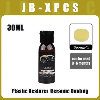 Car Plastic Restorer Ceramic Coating 2-3 Years Long-Lasting Protect Repair Whitening Black Shine Plastic Trim & Rubber Care Car Plastic Restorer Ceramic Coating 2-3 Years Long-Lasting Protect Repair Whitening Black Shine Plastic Trim & Rubber Care