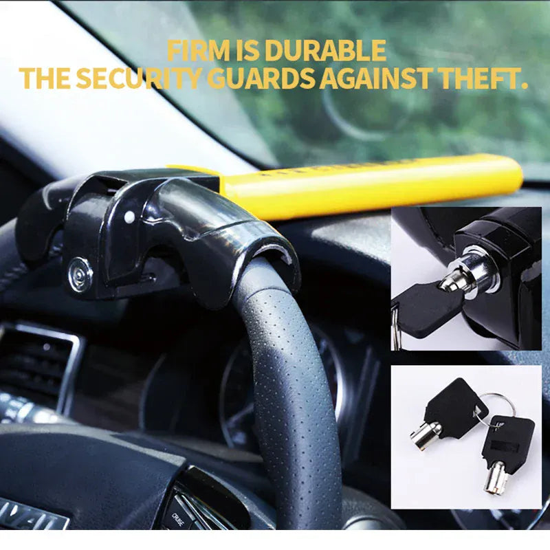 Car Steering Wheel Lock Heavy Duty Stainless Lock Universal Anti-theft Car/Van Security Rotary Enhance Automobile Security Car Steering Wheel Lock Heavy Duty Stainless Lock Universal Anti-theft Car/Van Security Rotary Enhance Automobile Security