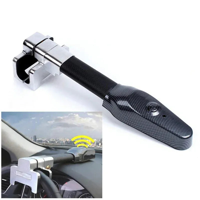 Car Steering Wheel Lock with 130dB Alarm | Heavy-Duty Steel Anti-Theft Security Device Car Steering Wheel Lock with 130dB Alarm – Heavy-Duty Steel Anti-Theft Security Device