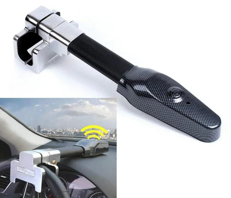 Car Steering Wheel Lock with 130dB Alarm | Heavy-Duty Steel Anti-Theft Security Device Car Steering Wheel Lock with 130dB Alarm – Heavy-Duty Steel Anti-Theft Security Device