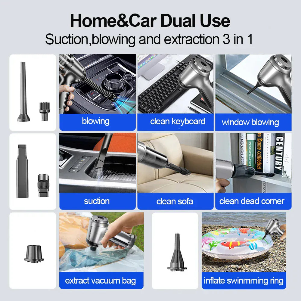 Car Vacuum Cleaner 95000PA High Power Wireless Handheld Vacuum Cleaner Cordless Powerful Hand Vacuum Cleaner Blower for Car Home Car Vacuum Cleaner 95000PA High Power Wireless Handheld Vacuum Cleaner Cordless Powerful Hand Vacuum Cleaner Blower for Car Home