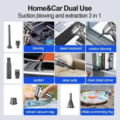Car Vacuum Cleaner 95000PA High Power Wireless Handheld Vacuum Cleaner Cordless Powerful Hand Vacuum Cleaner Blower for Car Home Car Vacuum Cleaner 95000PA High Power Wireless Handheld Vacuum Cleaner Cordless Powerful Hand Vacuum Cleaner Blower for Car Home