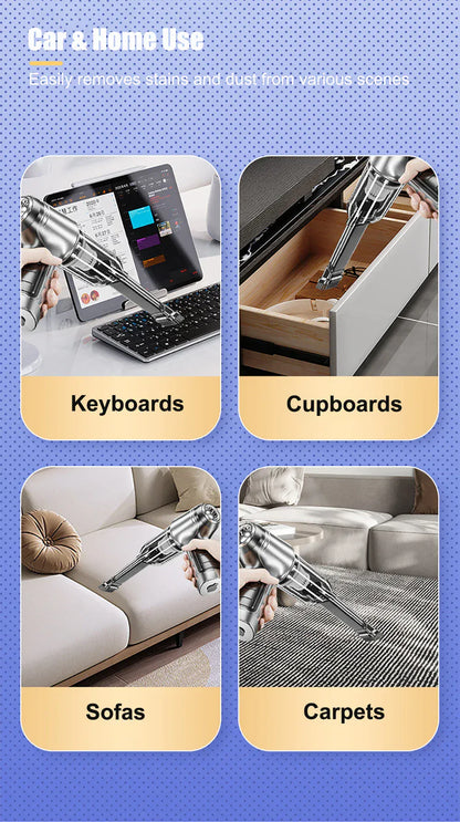 Car Vacuum Cleaner 95000PA High Power Wireless Handheld Vacuum Cleaner Cordless Powerful Hand Vacuum Cleaner Blower for Car Home Car Vacuum Cleaner 95000PA High Power Wireless Handheld Vacuum Cleaner Cordless Powerful Hand Vacuum Cleaner Blower for Car Home