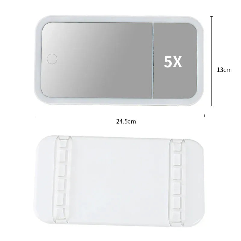 Car Vanity Makeup Mirror with Lights, Dimmable Touch Control LED Car Vanity Makeup Mirror with Lights, Dimmable Touch Control LED