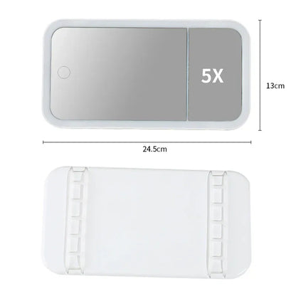 Car Vanity Makeup Mirror with Lights, Dimmable Touch Control LED Car Vanity Makeup Mirror with Lights, Dimmable Touch Control LED