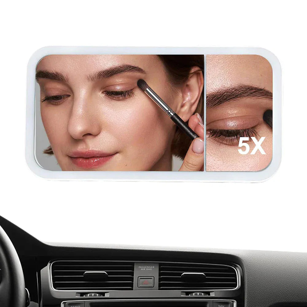 Car Vanity Makeup Mirror with Lights, Dimmable Touch Control LED Car Vanity Makeup Mirror with Lights, Dimmable Touch Control LED
