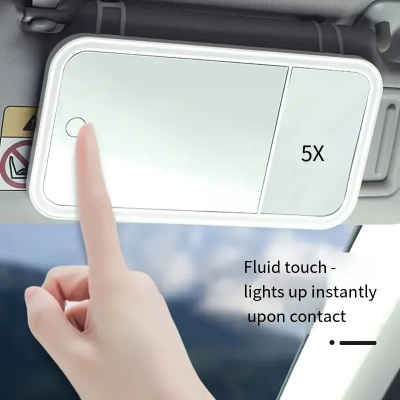 Car Vanity Makeup Mirror with Lights, Dimmable Touch Control LED Car Vanity Makeup Mirror with Lights, Dimmable Touch Control LED