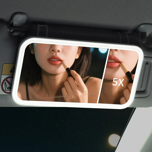 Car Vanity Makeup Mirror with Lights, Dimmable Touch Control LED Car Vanity Makeup Mirror with Lights, Dimmable Touch Control LED