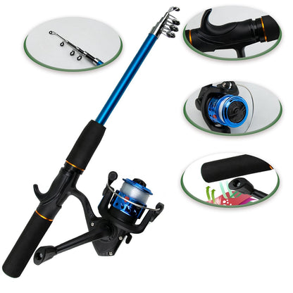Carbon Fiber Fishing Rod Reel Set Long-Range Sea Shore Kit – Wahooly Carbon Fiber Fishing Rod & Reel Set – Long-Range Sea & Shore Fishing Kit
