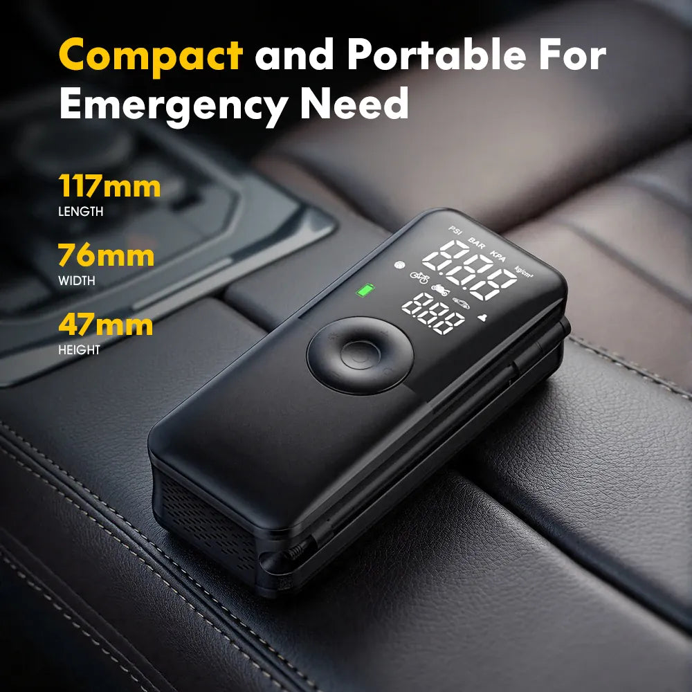 CARSUN Cordless Tire Inflator – Digital Rechargeable Air Compressor | Wahooly CARSUN Cordless Tire Inflator – Digital Rechargeable Air Compressor for Cars, Bikes & More
