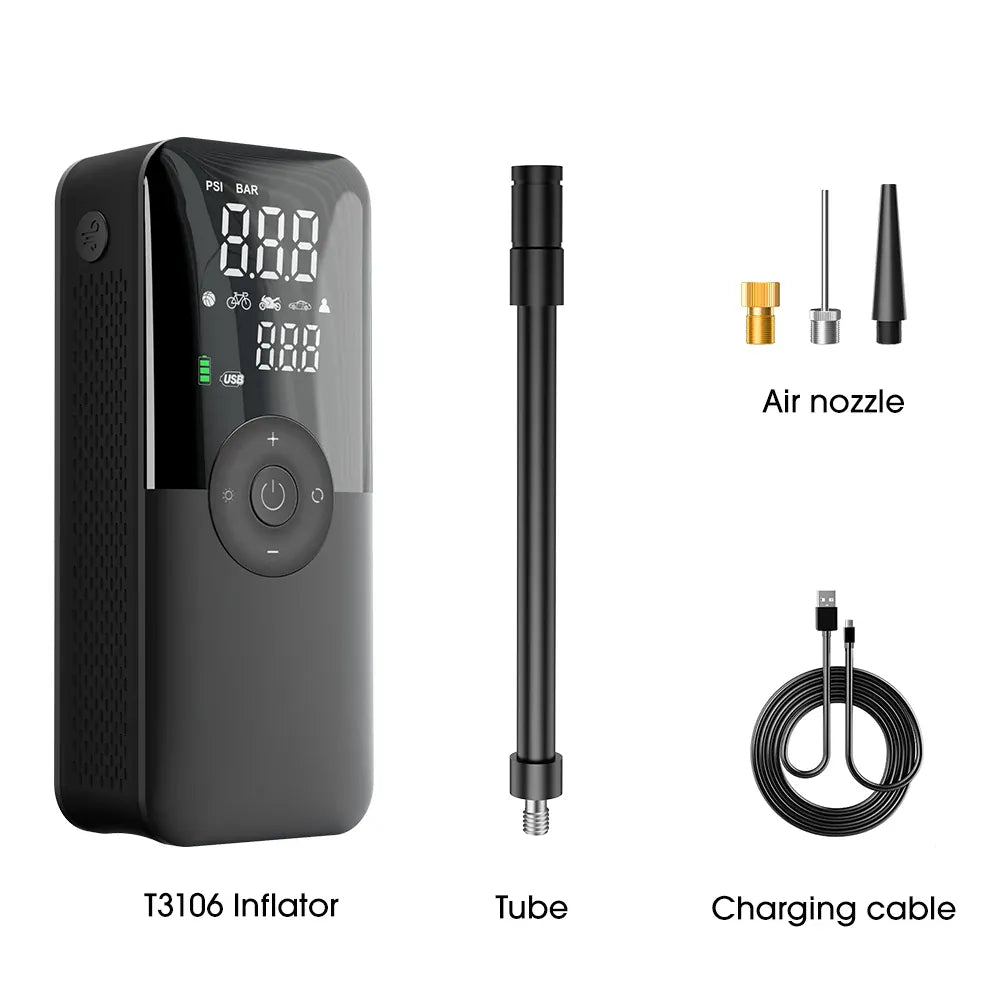 CARSUN Cordless Tire Inflator – Digital Rechargeable Air Compressor | Wahooly CARSUN Cordless Tire Inflator – Digital Rechargeable Air Compressor for Cars, Bikes & More