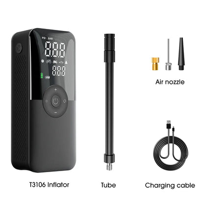 CARSUN Cordless Tire Inflator – Digital Rechargeable Air Compressor | Wahooly CARSUN Cordless Tire Inflator – Digital Rechargeable Air Compressor for Cars, Bikes & More