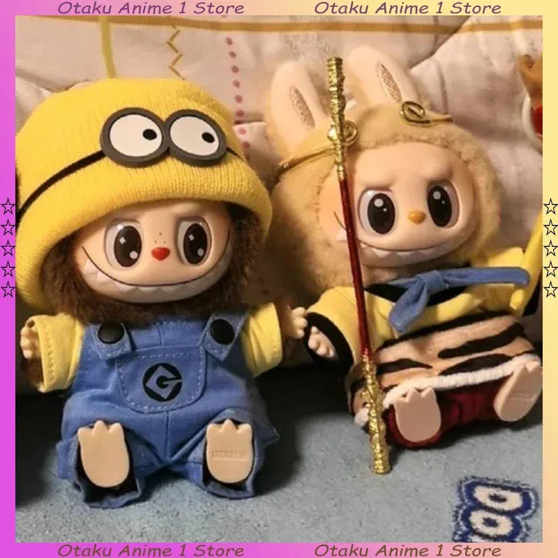 Cartoon Labubu Clothes Cute Minions Wukong Outfit Mini Vinyl Doll Clothing Sets Kawaii Doll Accessories Gifts Original design Cartoon Labubu Clothes Cute Minions Wukong Outfit Mini Vinyl Doll Clothing Sets Kawaii Doll Accessories Gifts Original design