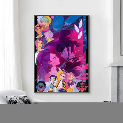 Cartoon Movie K-Pop Demon Hunters-A Poster Canvas painting poster with prints Home bedroom living room decoration gift Cartoon Movie K-Pop Demon Hunters-A Poster Canvas painting poster with prints Home bedroom living room decoration gift
